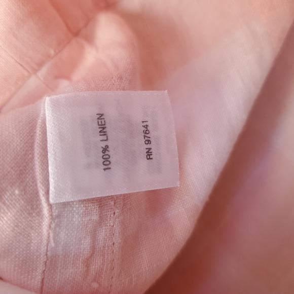 J. Jill Love Linen love linen Pastel Pink Checkerds  Popover Tunic Size M - Picture 6 of 8